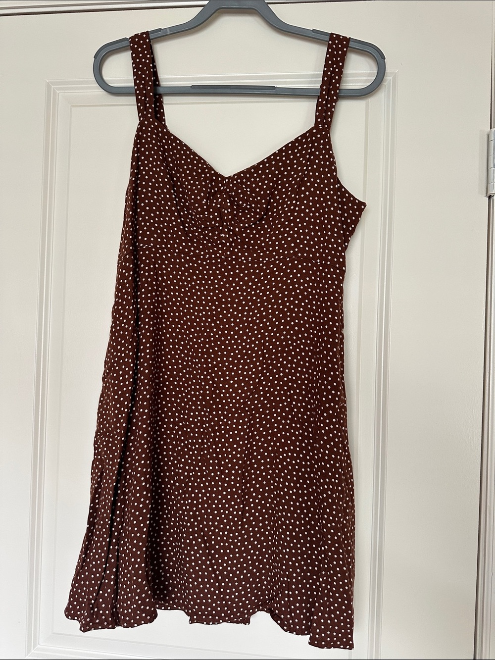 Old Navy Brown Polka Dot Mini Dress